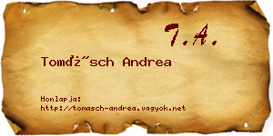 Tomásch Andrea névjegykártya