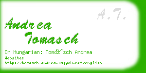 andrea tomasch business card